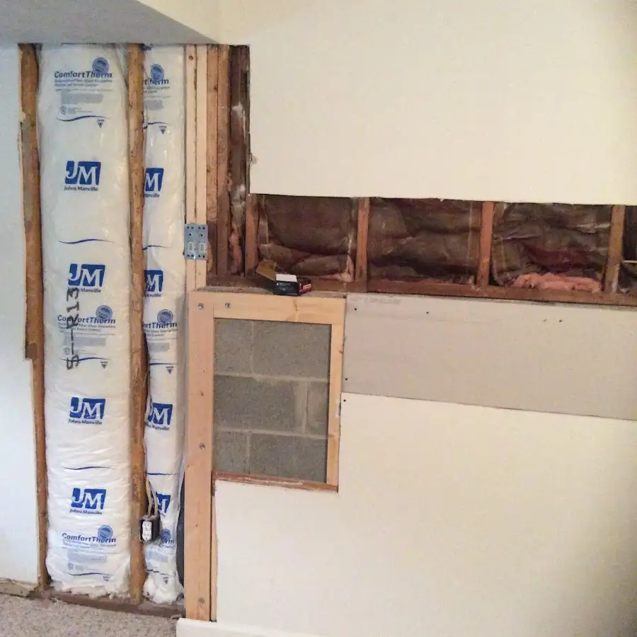 Wall insulation replacement during Contents Cleaning & Restoration in Fallbrook